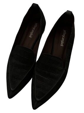 Jeffrey Campbell VIONA Sculptural Heels Matte Croc Leather Shoes Loafer Size 7